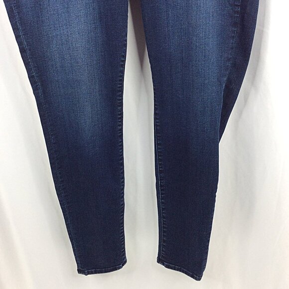 Kut from the Kloth Toothpick Skinny Jeans Womens Size 16W Blue Dark Wash Stretch - Picture 4 of 8